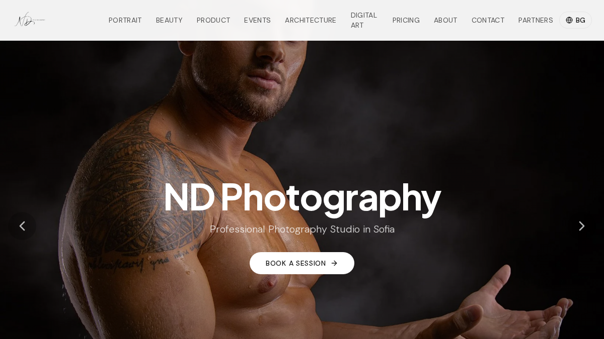 ND Photography website screenshot